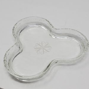 Vintage Avon Clear glass 3 leaf clover trinket/jewelry tray dish Great Condition